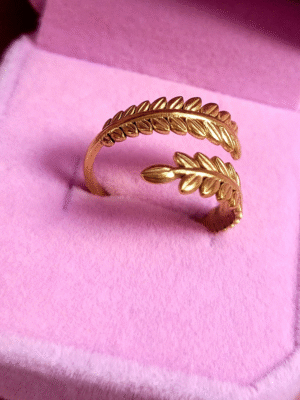 12 Bague "Double Croisée Dorée"