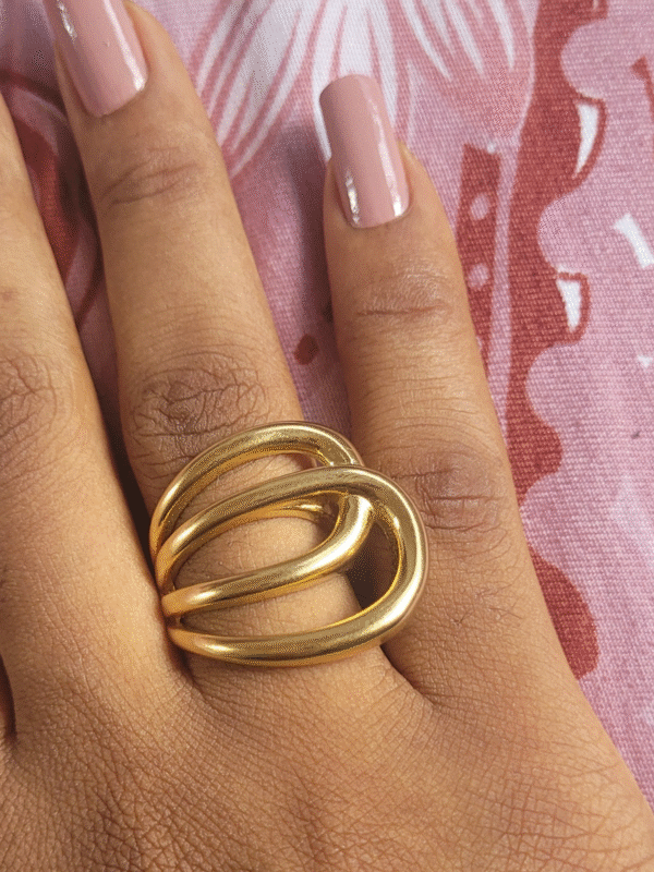 Bague "Onde Dorée"